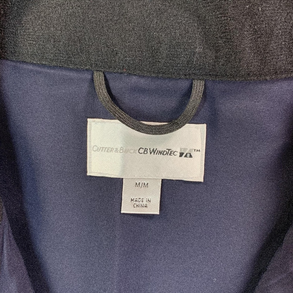 Cutter & Buck CB WindTec Coach Jacket Mens M Navy Blue 1/2 Zip Golf Windbreaker - Picture 8 of 14